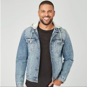 Guess Hooded Denim Jacket - Mens